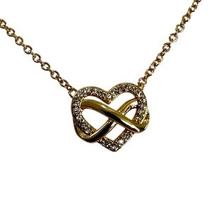 PANDORA Sparkling Infinity Heart Collier Necklace 14k gold plating